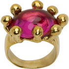Mondo Mondo Gold & Pink Diva Ring