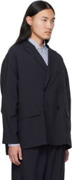 DAIWA PIER39 Navy Tech Double-Breasted Blazer