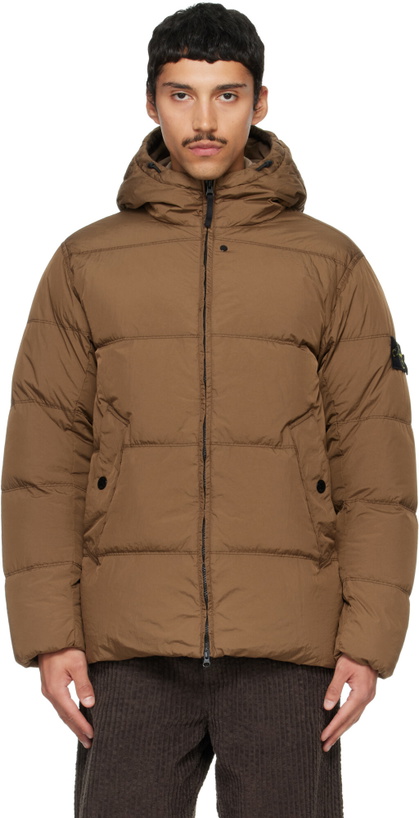 Photo: Stone Island Brown 4100037 Crinkle Reps NY Down Jacket