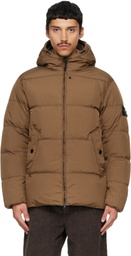 Stone Island Brown 4100037 Crinkle Reps NY Down Jacket