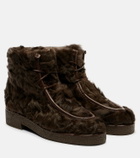 Aquazzura Frostie 20 shearling ankle boots