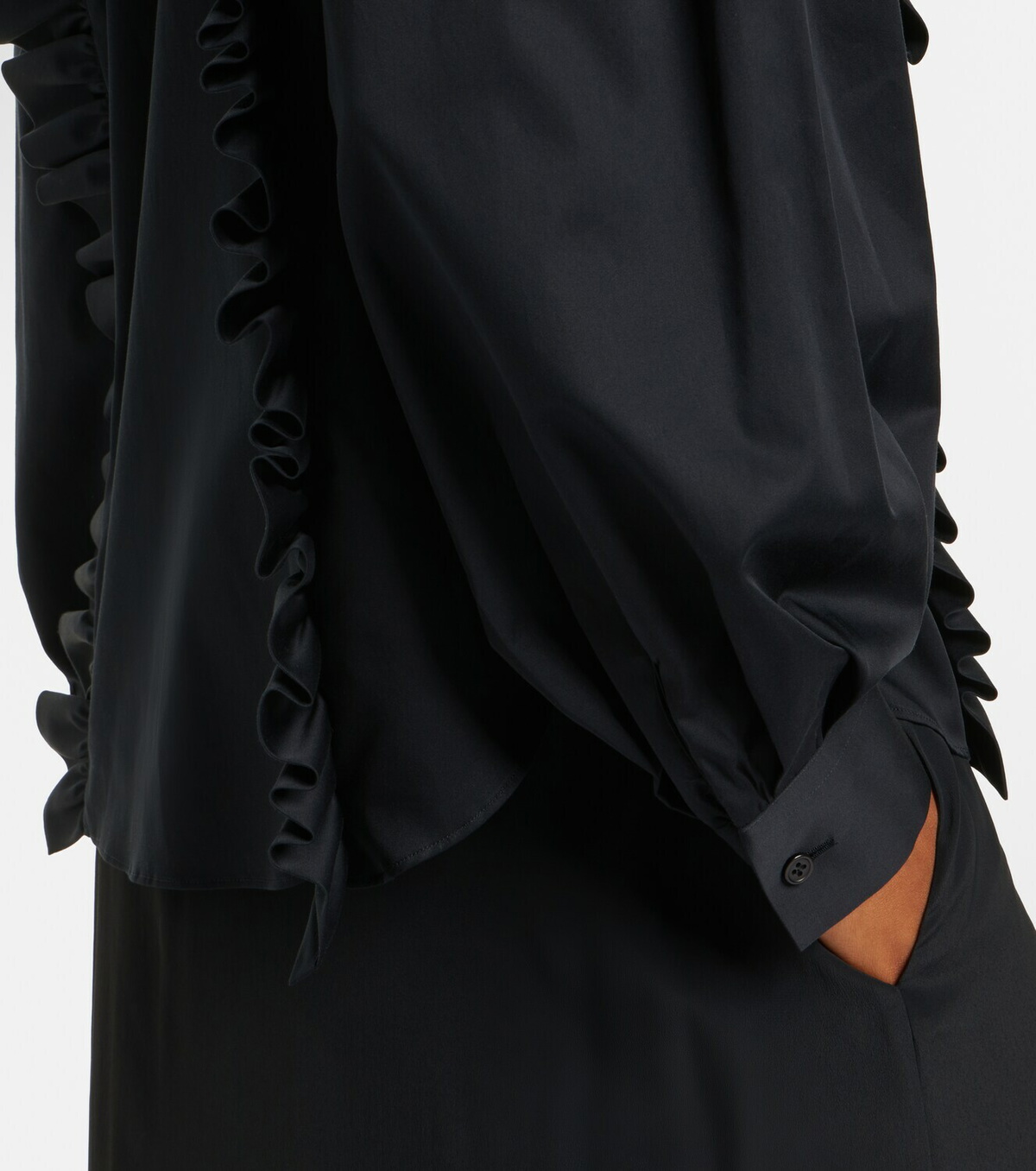 Noir Kei Ninomiya Ruffled cotton shirt