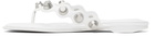 Alexander Wang White Rexa Thong Flat Sandals