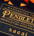 Sacai - Pendleton Printed Cotton-Corduroy Bucket Hat - Navy