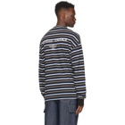 Juun.J Black Stripe Embroidered Long Sleeve T-Shirt