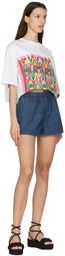 Valentino Blue Denim Shorts