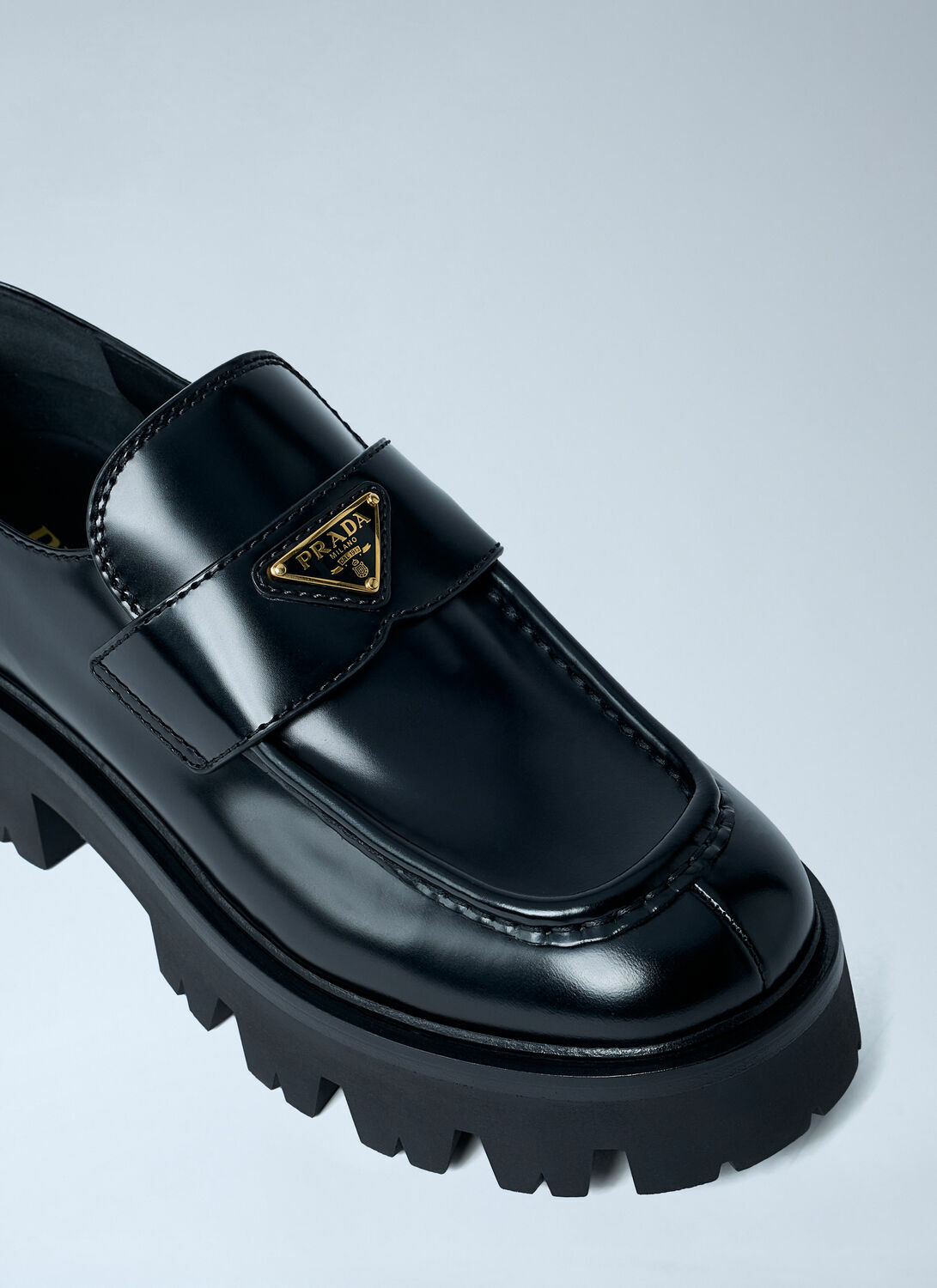 Prada Brushed Leather Loafers