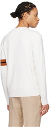 ZEGNA White Stripe Sweatshirt