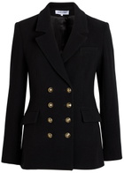 Veronica Beard Claude Dicky Double-breasted Stretch-wool Blazer Black