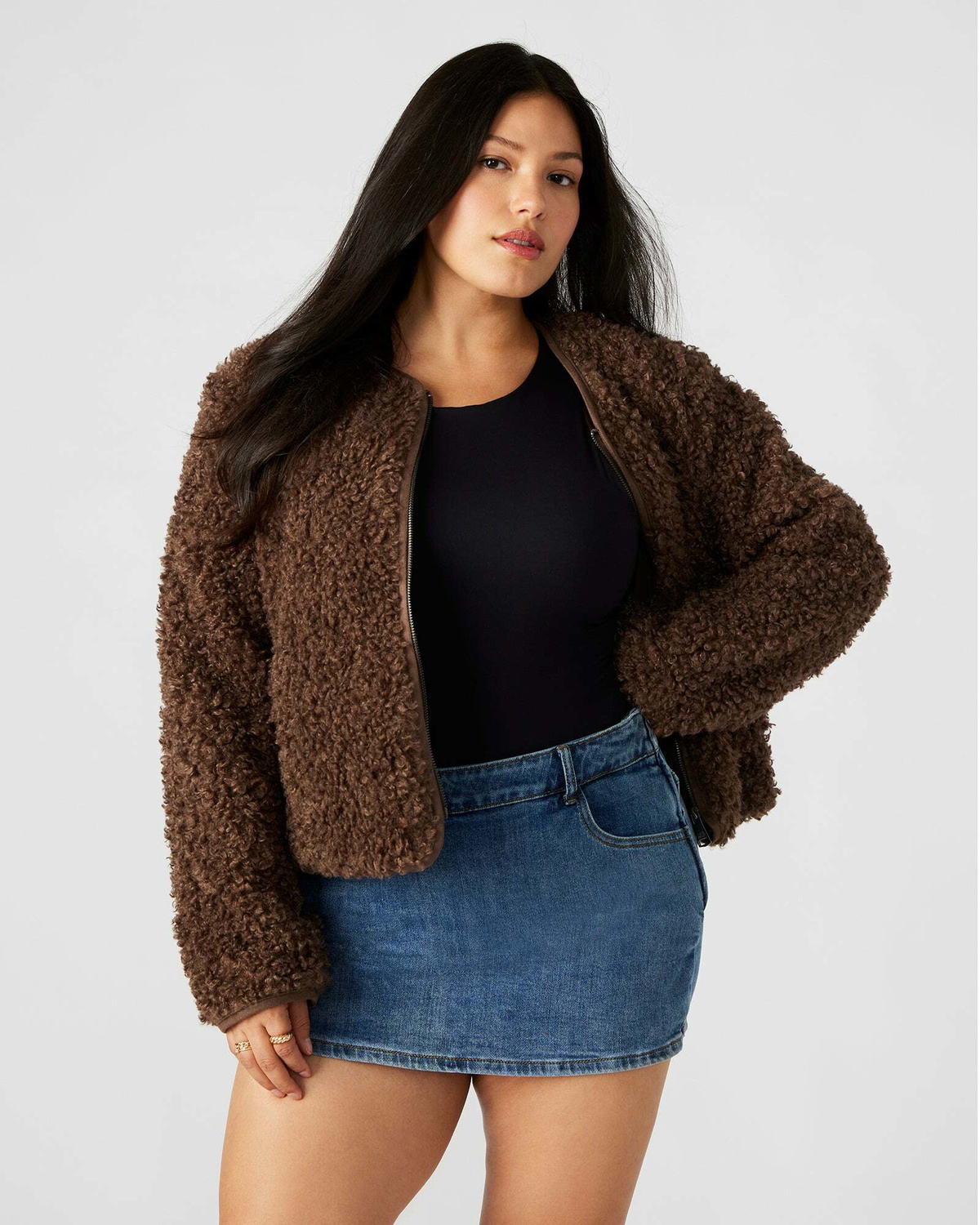 Steve Madden Teddy Jacket in Cocoa