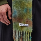 Acne Studios Men's Varinga Tie-Dye Mohair Scarf in Acid Green/Lavender