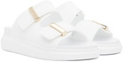 Alexander McQueen White Oversized Hybrid Slides