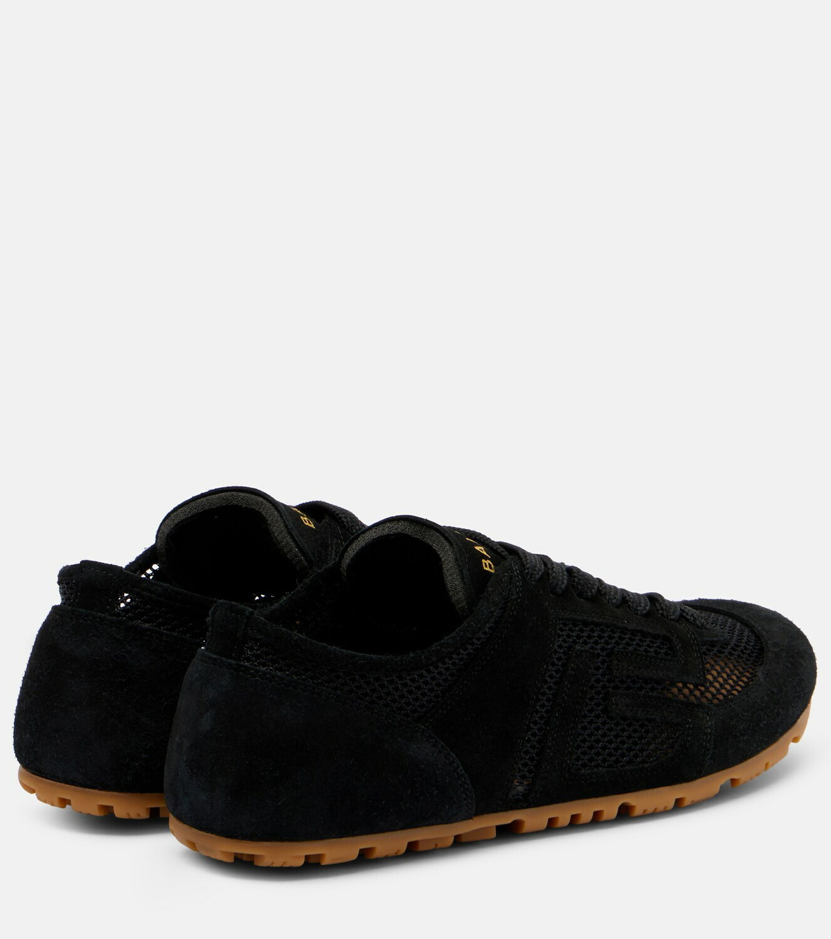 Balmain Runner suede-trimmed sneakers