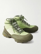 ROA - Rubber and Suede-Trimmed Canvas Hiking Boots - Green