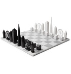 Skyline Chess - London Marble and Acrylic Chess Set - Black