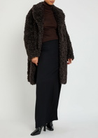 Stand Studio Camille Cocoon Faux fur Coat Dark Brown