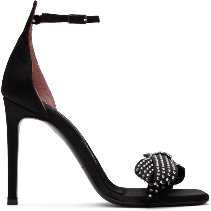 Photo: Les Petits Joueurs Black Norma 100 Heeled Sandals