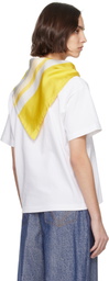 Bottega Veneta White Pima Cotton Scarf T-shirt