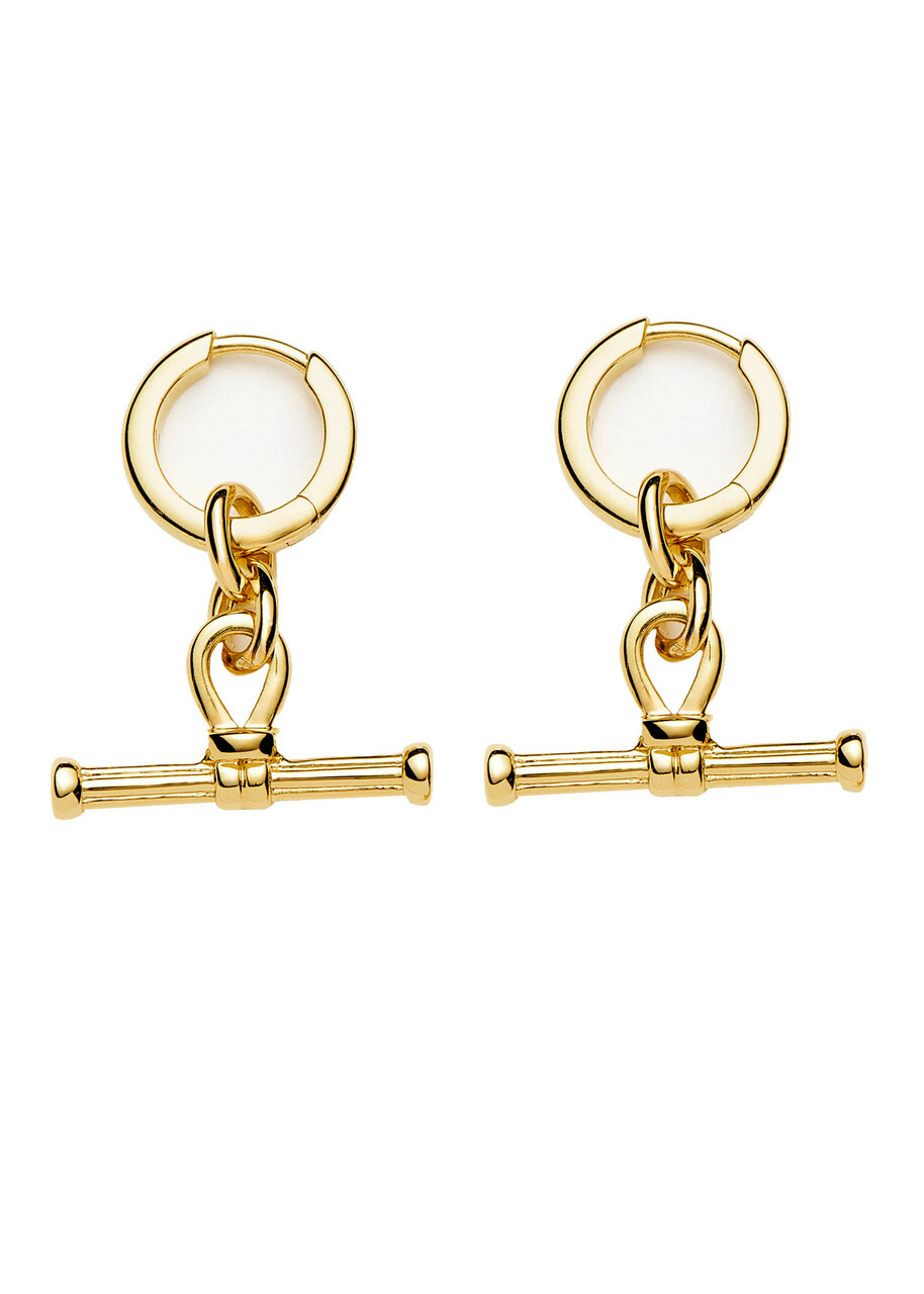 Missoma T-bar 18ct Gold Plated Drop Earrings - One Size