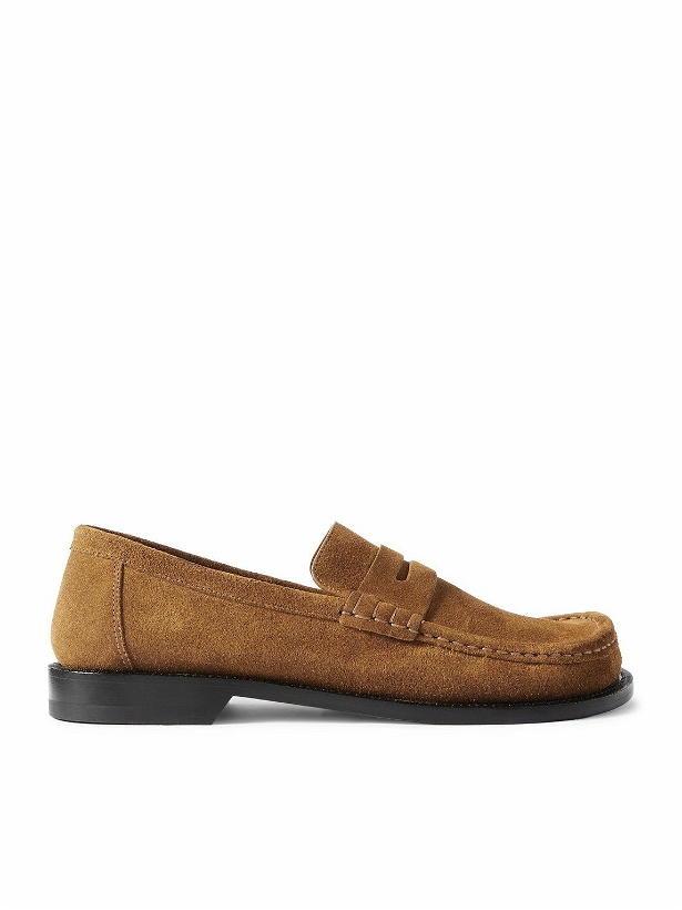 Photo: LOEWE - Campo Suede Loafers - Brown