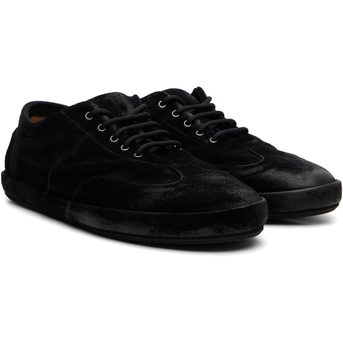 Marsèll Black Scatopelle Suede Sneakers