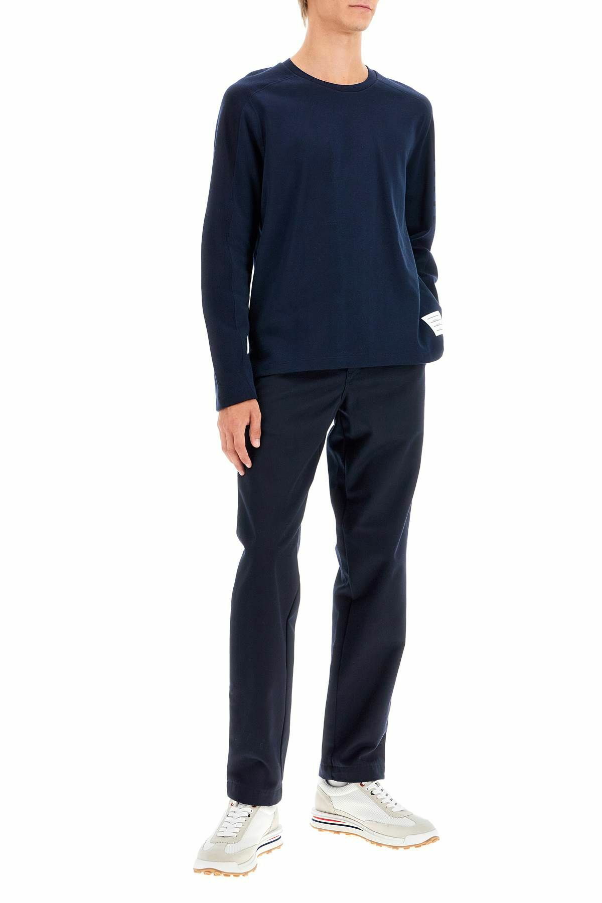 THOM BROWNE long-sleeved 4-bar Blue Thom Browne