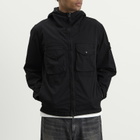 Stone Island Men's Organic Cotton Twill Hooded Jacket in Black