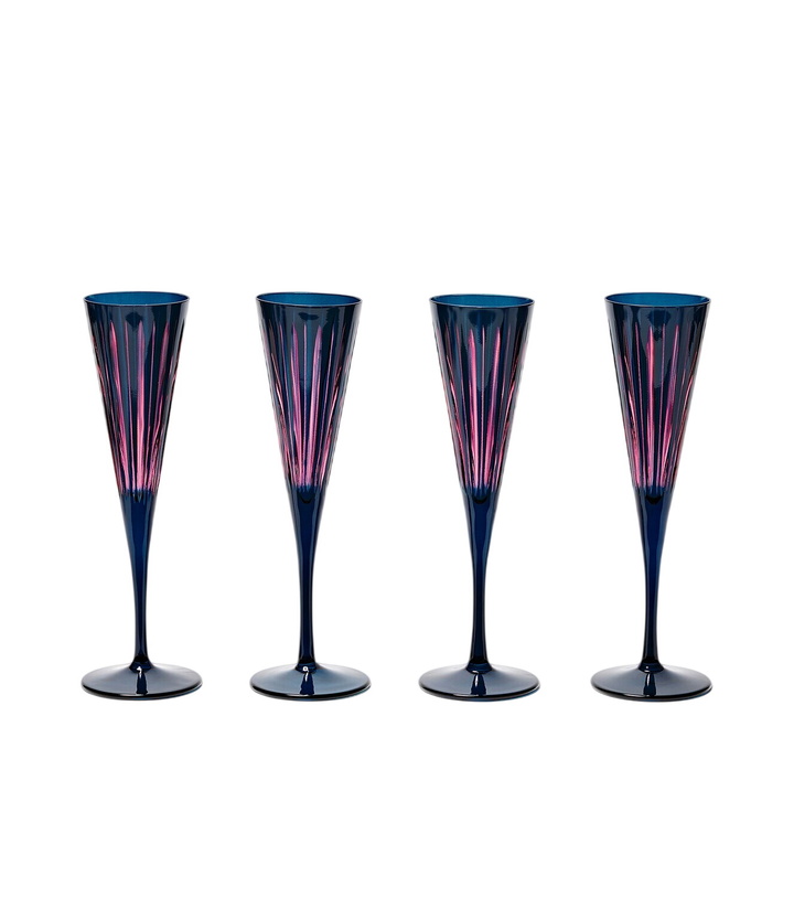 Photo: L'Objet Prism set of 4 champagne flutes