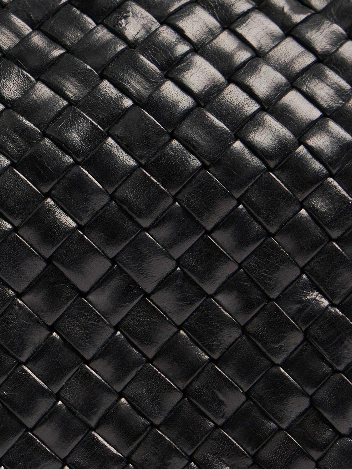 LITTLE LIFFNER Mini Basket Leather Top Handle Bag