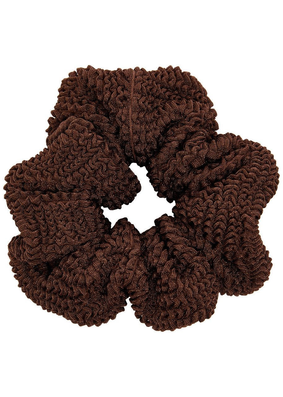 Hunza G Seersucker Scrunchie - Chocolate - One Size
