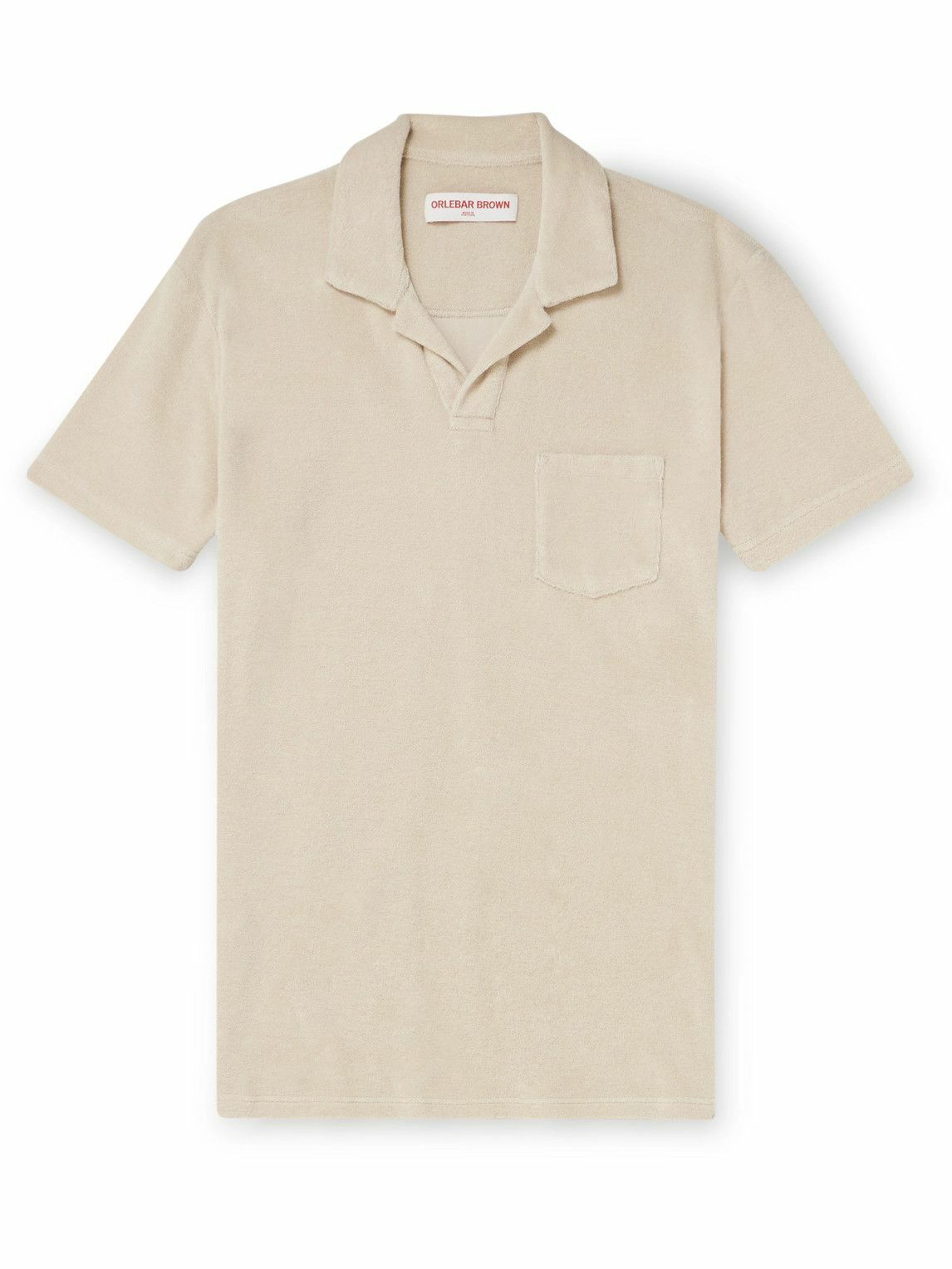 Orlebar Brown - 007 Slim-Fit Cotton-Terry Polo Shirt - Neutrals Orlebar ...
