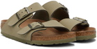 Birkenstock Green Vegan Leather Arizona Sandals