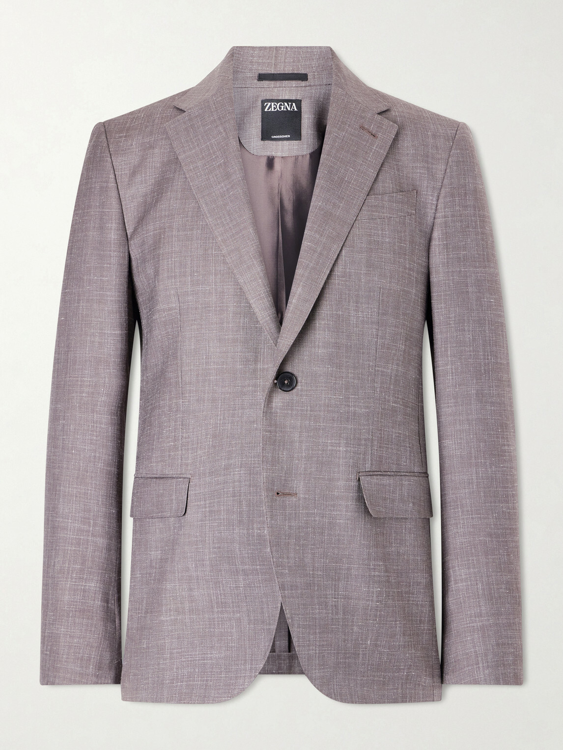 Zegna - Wool, Silk and Linen-Blend Suit Jacket - Brown