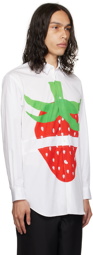 Comme des Garçons Shirt White Brett Westfall Edition Strawberry Shirt