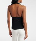Leset Lauren halterneck jersey top