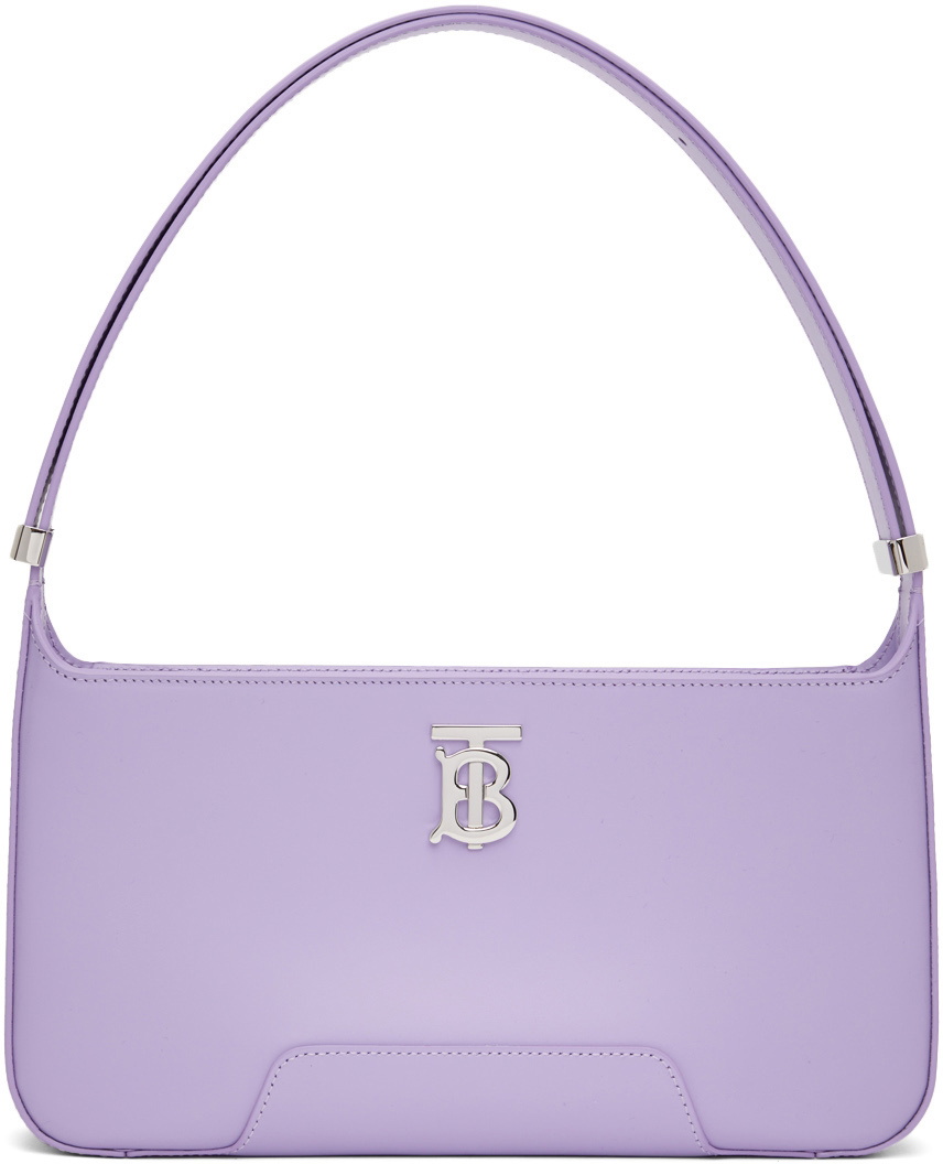 Purple burberry bag on sale