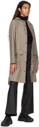 RAINS Taupe Polyester Coat