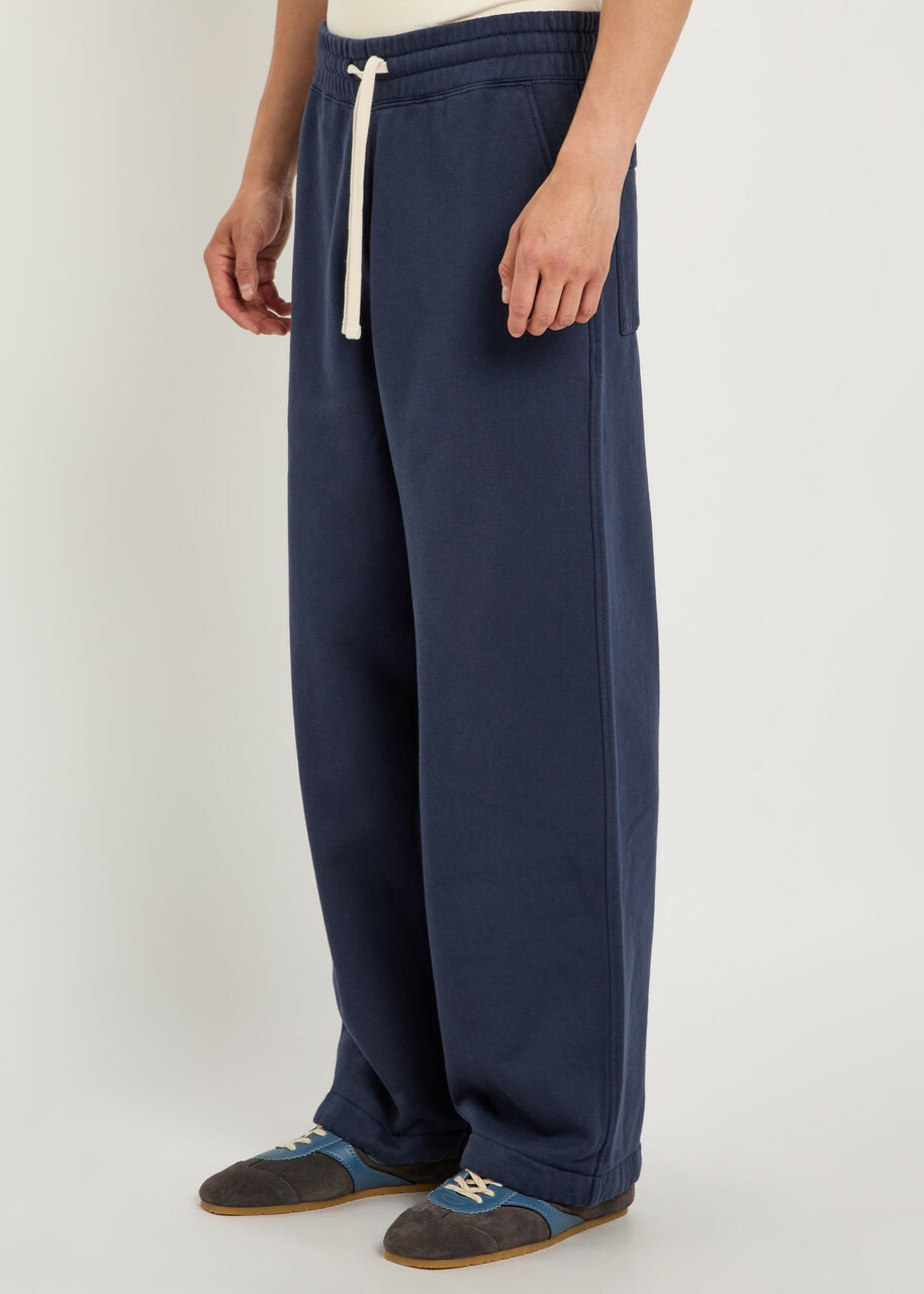 Picante Everyday Wide-leg Cotton Sweatpants Navy