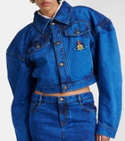 Vivienne Westwood Embroidered cropped denim jacket