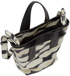 Dries Van Noten Black & Off-White Len Lye Edition Leather Print Tote