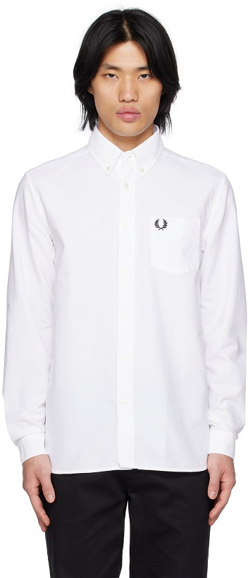 Photo: Fred Perry White Button-Down Shirt