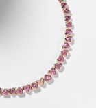 Shay Jewelry Tennis 18kt rose gold necklace with sapphires and diamond