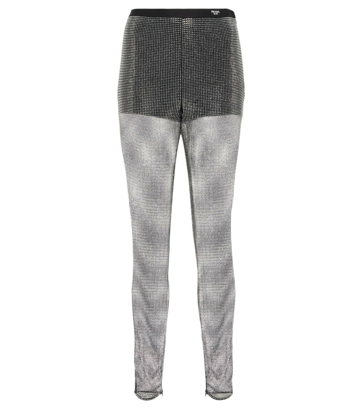 Photo: Prada Embellished mesh pants