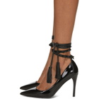 Valentino Black Valentino Garavani Patent Ankle Strap Rockstud 100 Heels