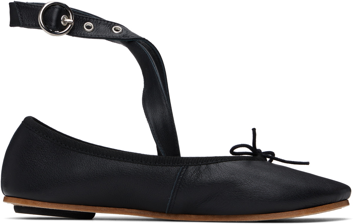 Repetto Black Sophia Belt Ballerina Flats Repetto