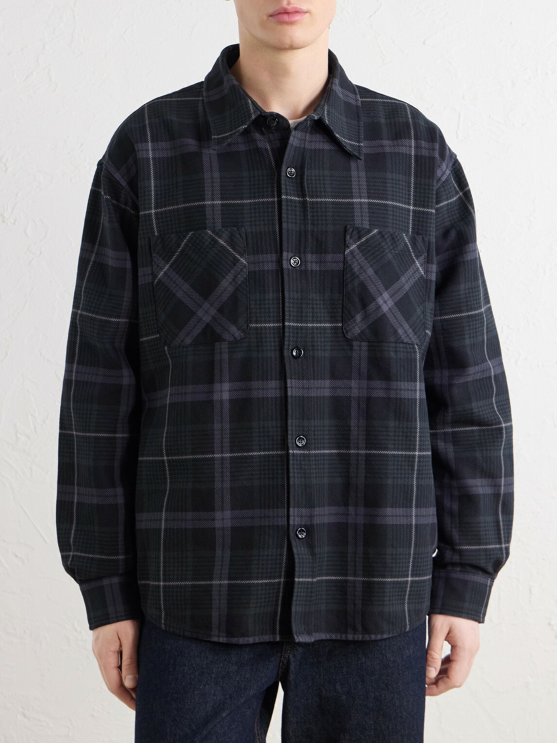Our Legacy - Whoppin Checked Cotton-Flannel Shirt - Black