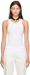 The Row White Halu Tank Top