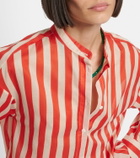 Eres Duetto striped cotton voile shirt