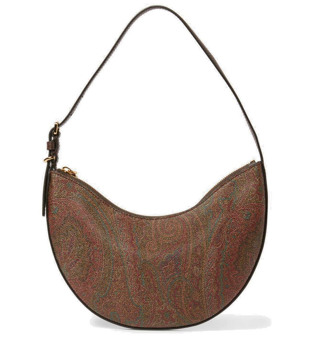 Etro Hobo Small Leather-trimmed Shoulder Bag Etro