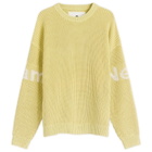 New Amsterdam Surf Association Men's Logo Crew Knit Sweater in Apple Green